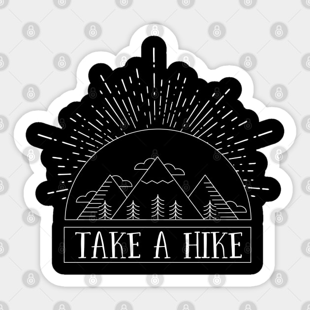 Hiking - Take A Hike Sticker by Kudostees